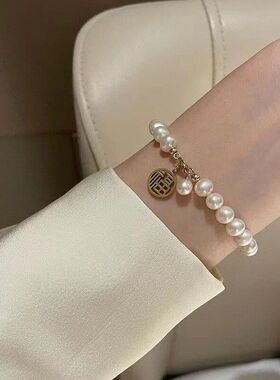 国内复古风天然淡水珍珠手链mm