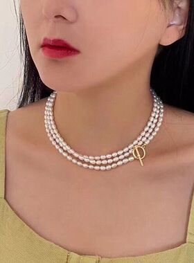mm天然淡水小珍珠高亮长项链三