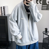 新款两色大码外穿立领夹克休闲情侣宽松卫衣213-1jk213p60有，男装夹克，星座213-1