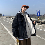 2024新款连帽羊羔绒牛仔外套棉衣帽子内里可拆jk116jrp138控158，男装夹克，星座213-1