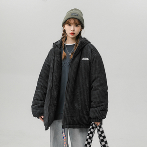 冬新款学生情侣棉服灯芯绒加厚夹棉彩虹挂件213-1 p138控158 my18图片