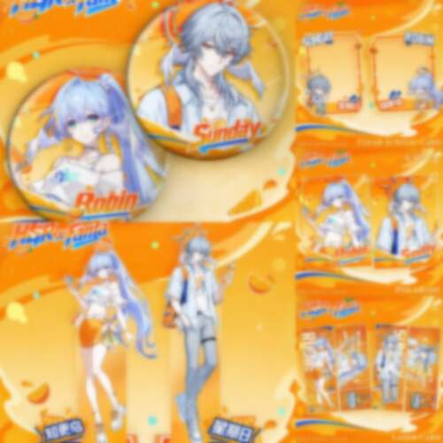 芬达×星铁联动二次元周边星期日知更鸟吧唧立牌外贸学生礼物