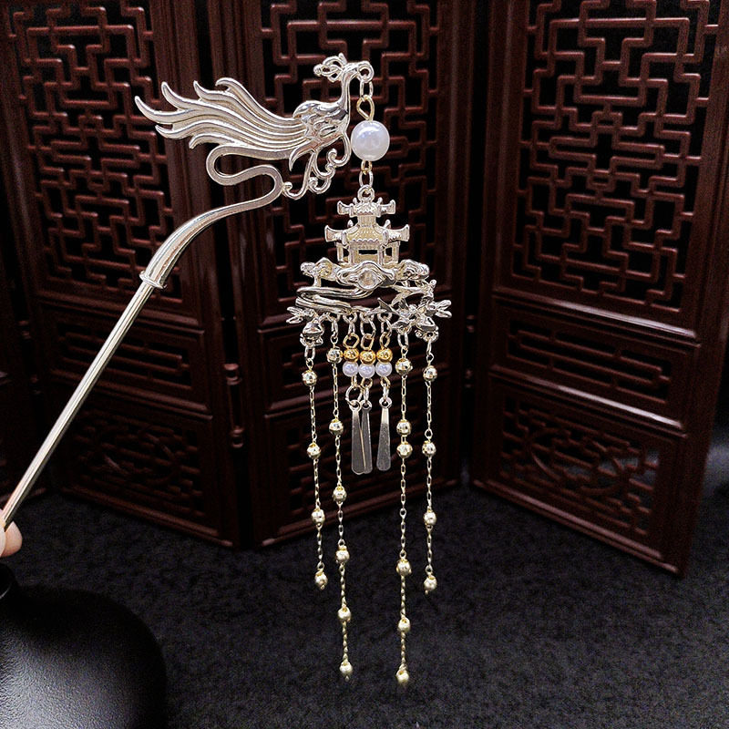 古风秀和发饰簪子高级感发钗中国风凤凰流苏发簪旗袍汉服头饰配饰