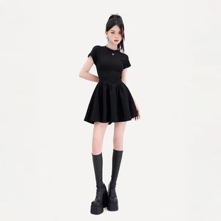 一见倾心 VOCK 巨显腰细暗黑小众宫廷腰封显瘦蓬蓬连衣裙少女辣妹