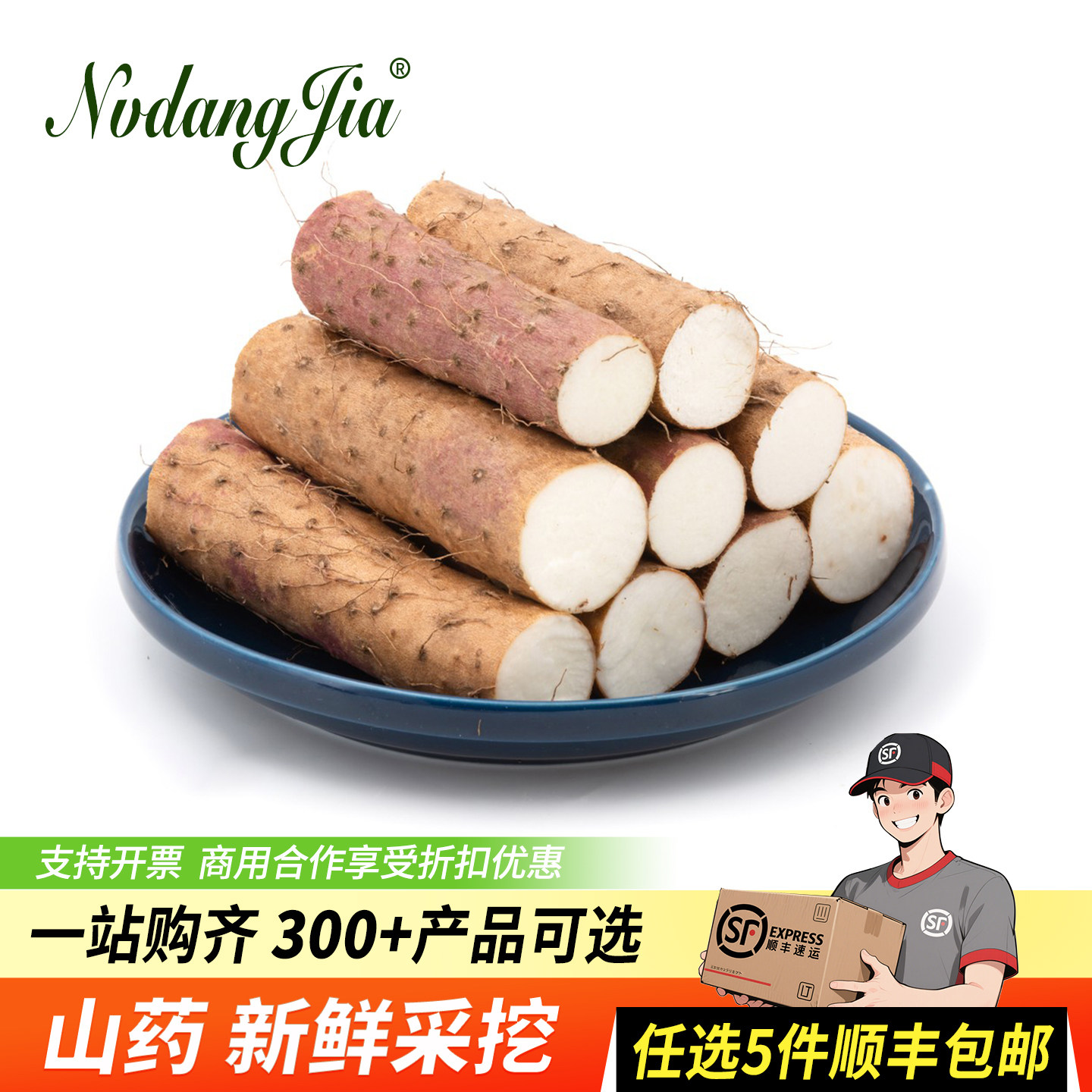 新鲜山药铁棍山药500g 小白嘴铁棒杆粉糯怀山淮山药新鲜蔬菜农家