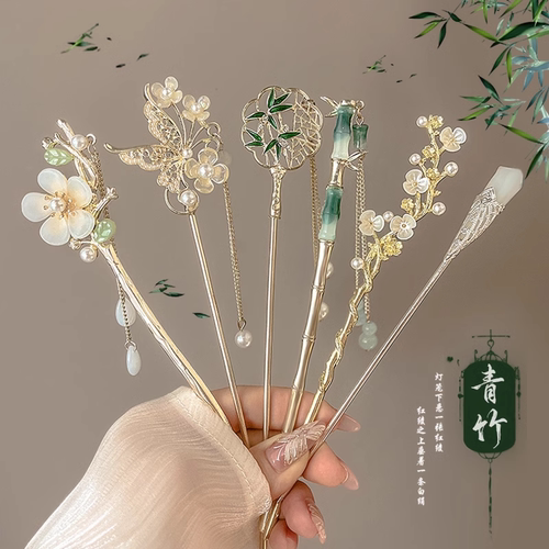 古风发簪簪子女新中式2026新款发钗子简约现代高级感盘发汉服头饰