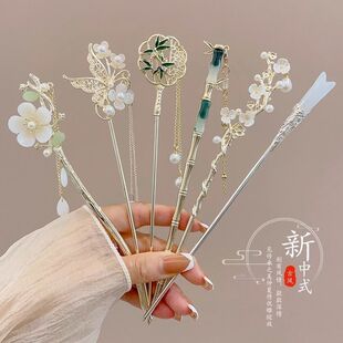 古风发簪簪子女新中式2025新款发钗子简约现代高级感盘发汉服头饰