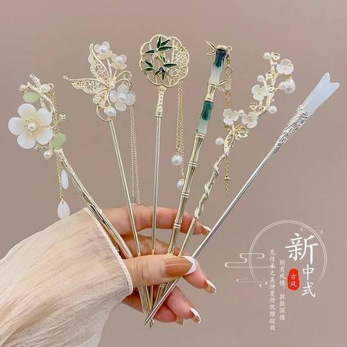 古风发簪簪子女新中式2026新款发钗子简约现代高级感盘发汉服头饰