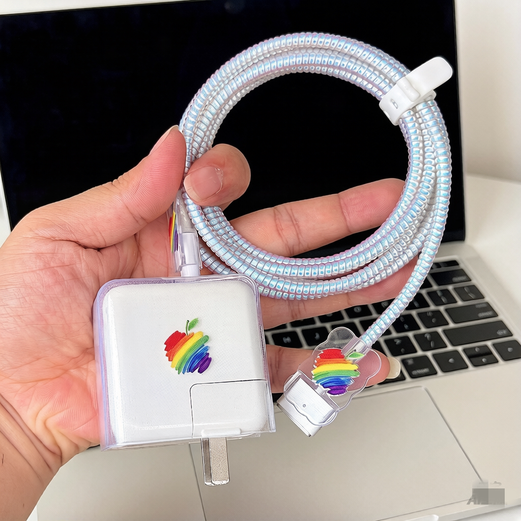 适用苹果MacBook pro M5 70W电源壳Air 40W数据线保护套M4 30W绳