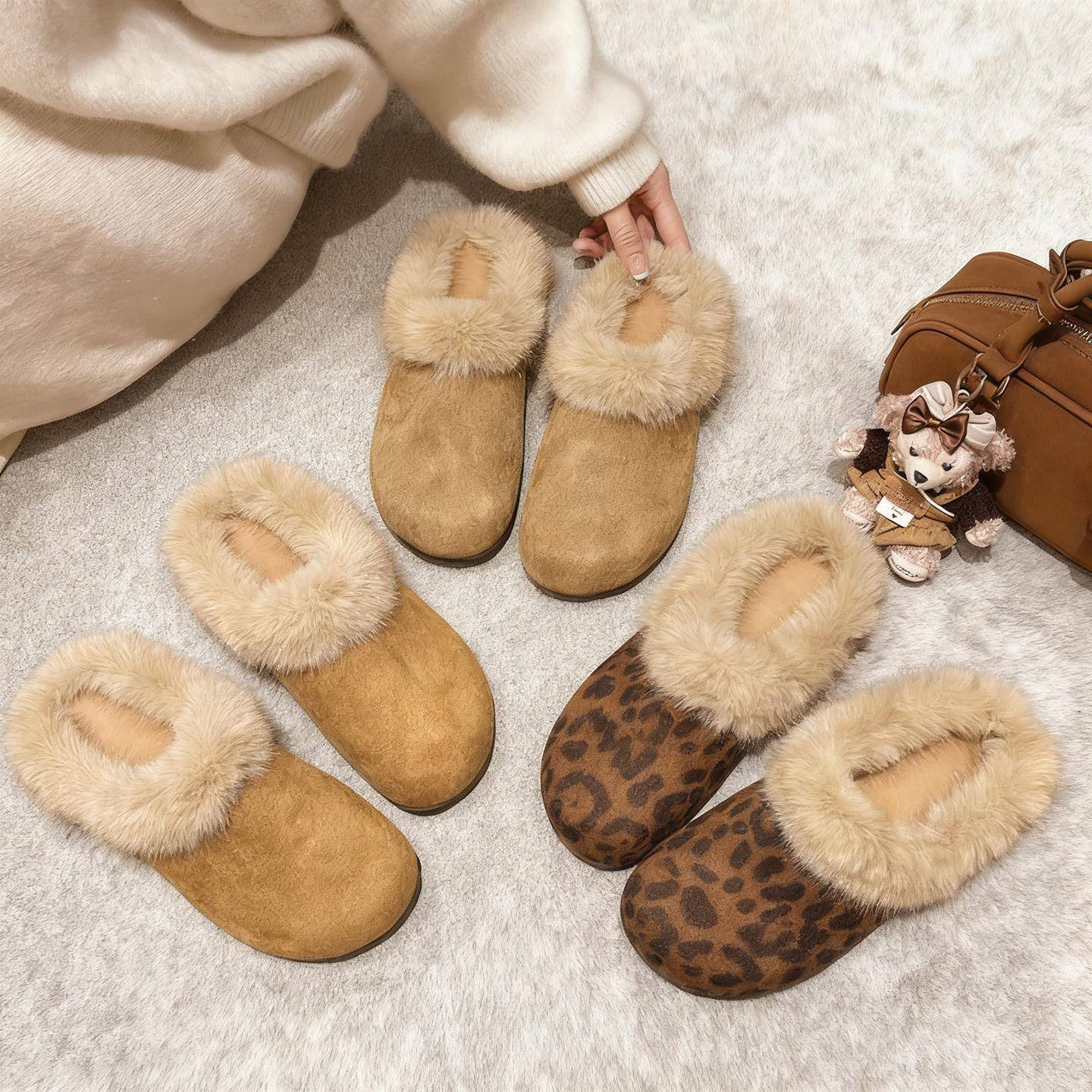 巨好看厚底加勃肯鞋包头拖鞋外穿2025新款天毛毛1201k