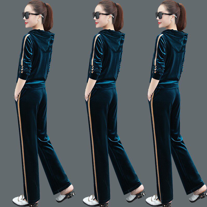 夏季运动套装薄款女金丝绒休闲2022新款春秋季减龄卫衣洋气0314x|ruв категории Женская одежда, женской одежды - от Buy2taobao.com для оказания профессиональной услуги покупки агента Taobao