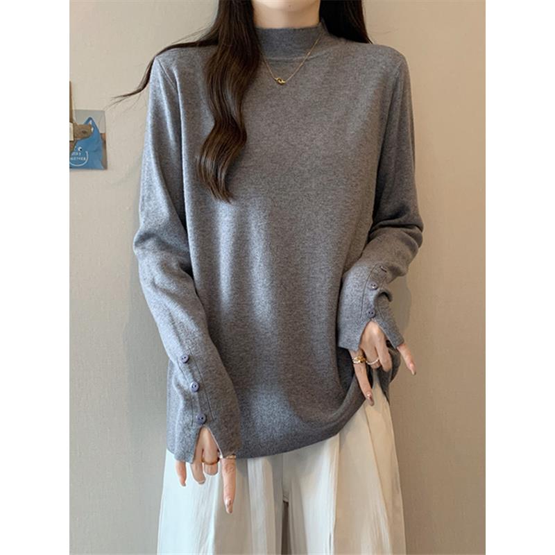 秋冬胖遮肚子显瘦高领针织内搭打底衫女新款秋装长袖减龄女1126u