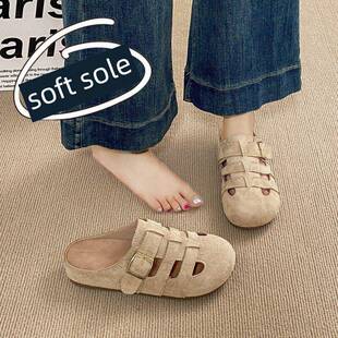 夏季 女式 空心透气孔勃肯鞋 尺码 0315r 女鞋 34孕妇拖鞋 软底包头凉鞋