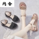 休闲平底罗马鞋 厚底凉鞋 坡跟水钻松糕鞋 沙滩鞋 女2025夏季 新款