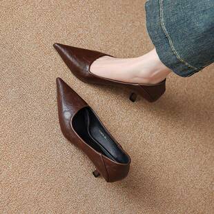 鞋子女2026新款爆款高跟鞋气质高级夏天配裙细跟单鞋女0312r