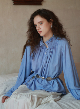 相对纶/古典司马克木耳边衬衫