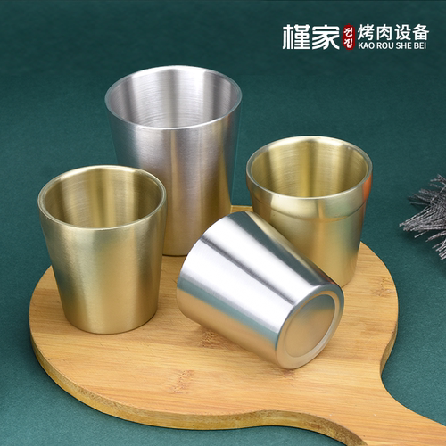不锈钢水杯子隔热双层茶杯