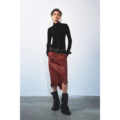 lucency修身微弹高领衬衫