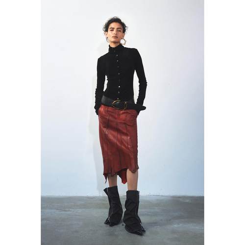 lucency修身微弹高领衬衫