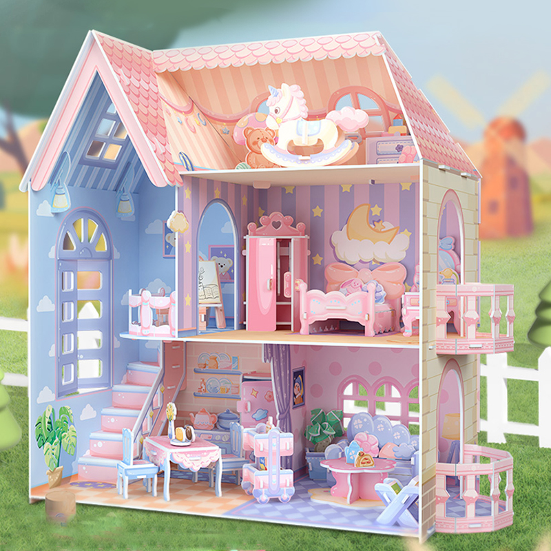 乐立方小屋女孩屋模型3D立体拼图