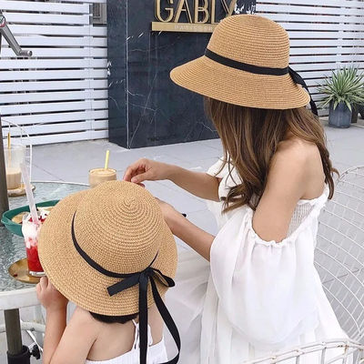 儿童亲子帽子母女出游防晒遮阳帽