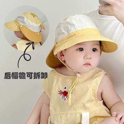 婴儿帽子夏季遮阳帽渔夫帽男童女