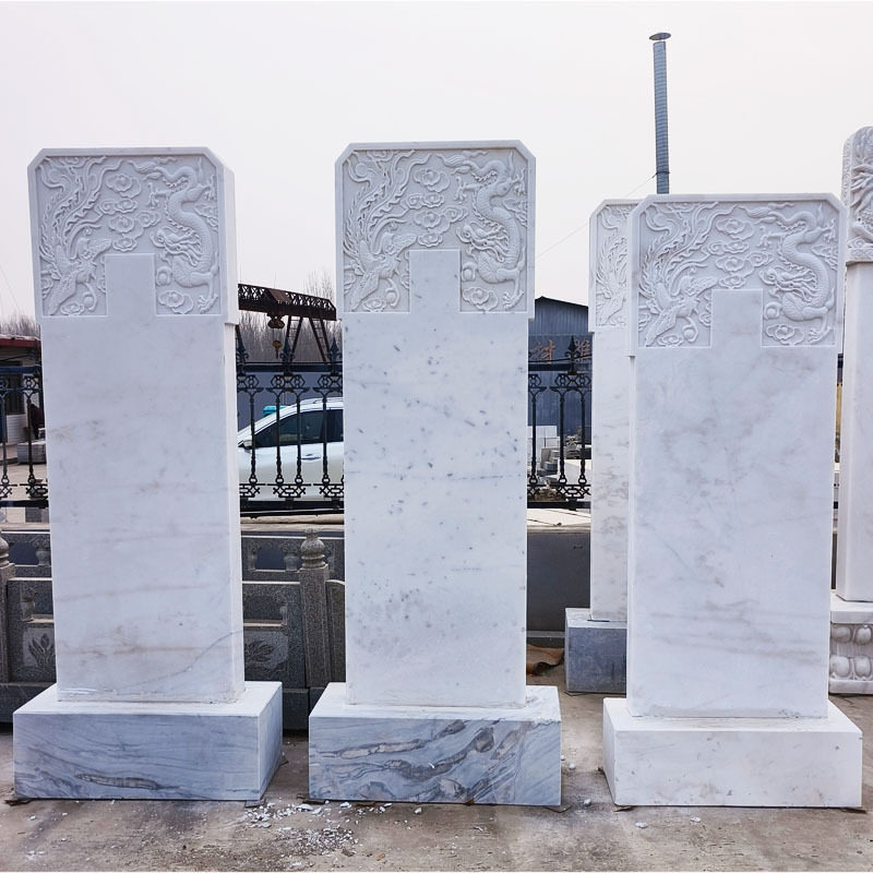石材墓碑定制农村土葬石围坟石坟包中式石碑传统墓地地宫石雕墓碑 - 实物图