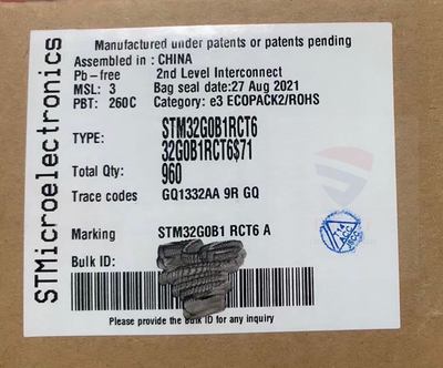 原装 假一赔十 STM32G0B1RCT6 32G0B1RCT6 LQFP-64 单片机芯片