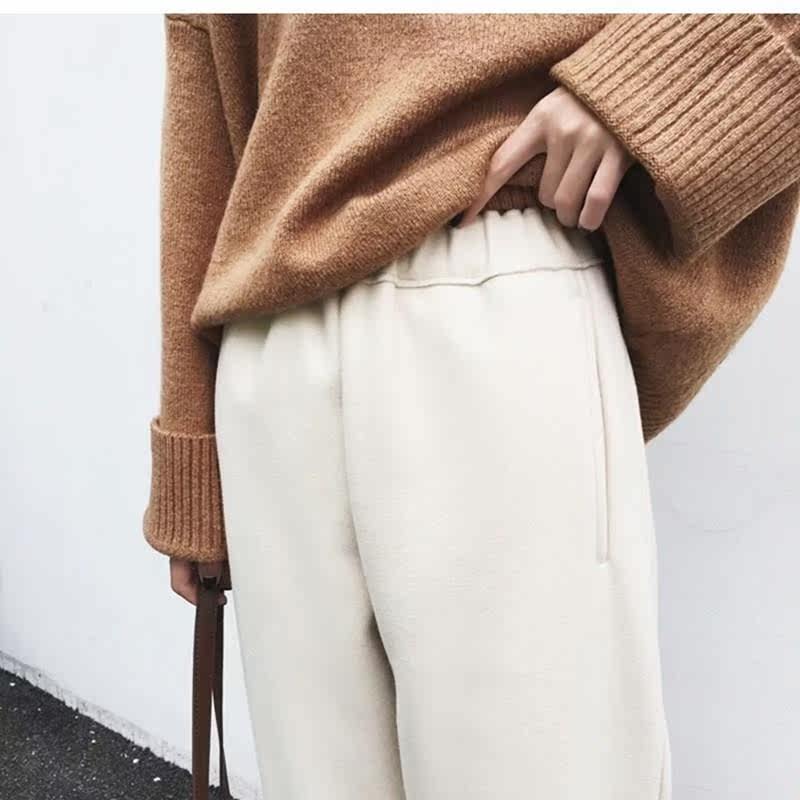 高腰阔腿裤女萝卜款七分哈伦裤小个子休闲宽松显高毛呢秋冬裤在类目 女装/女士精品, 裤子, 休闲裤中 - 来自Buy2taobao.com提供专业的淘宝代购服务