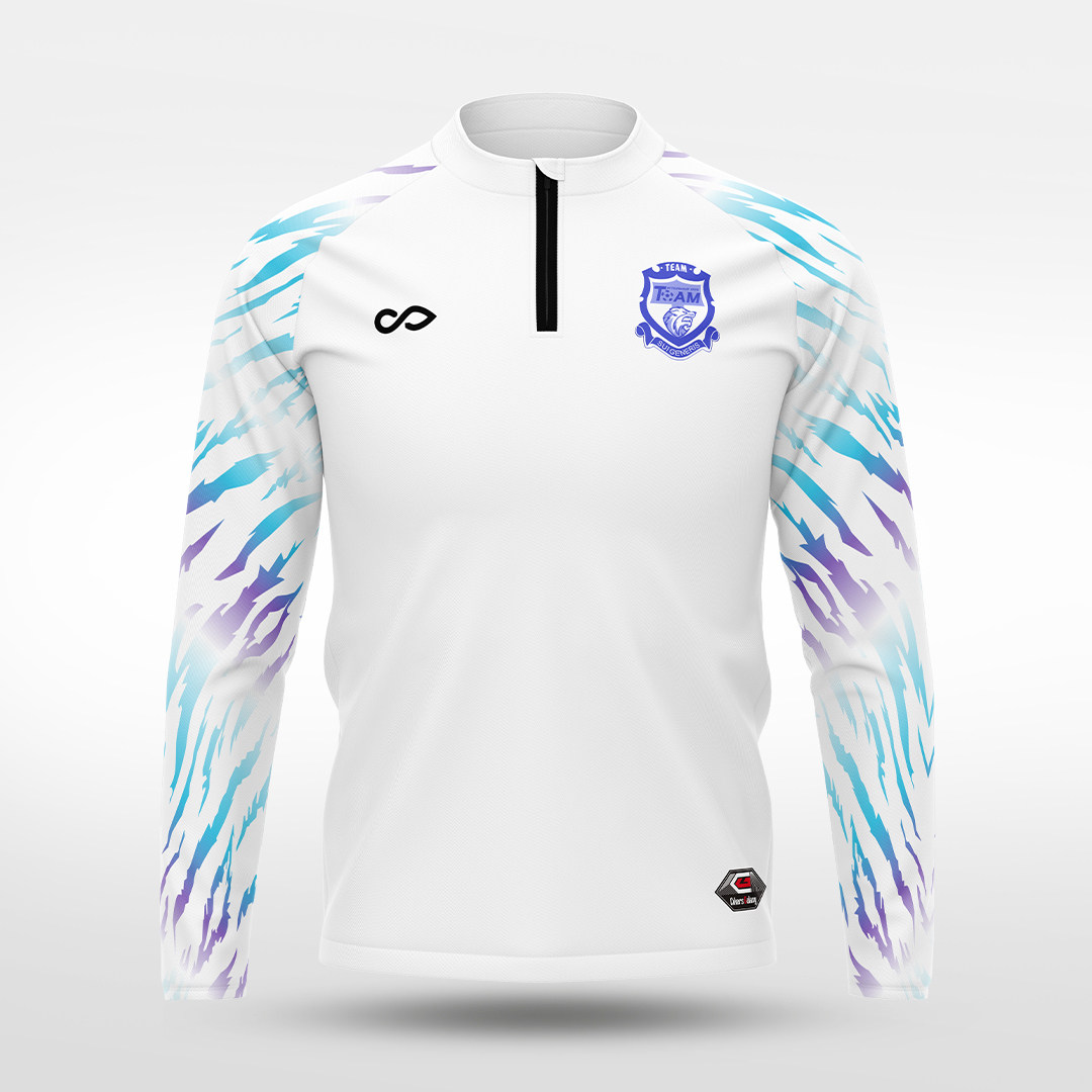 Cikers赛客半拉链足球训练服云狼弄影系列跑步健身立领长袖足球服