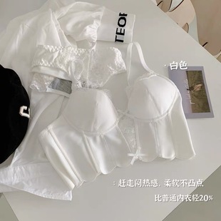 无钢圈聚拢大胸显小文胸女 赶走闷热 柔软不凸点 鱼骨胸衣薄款