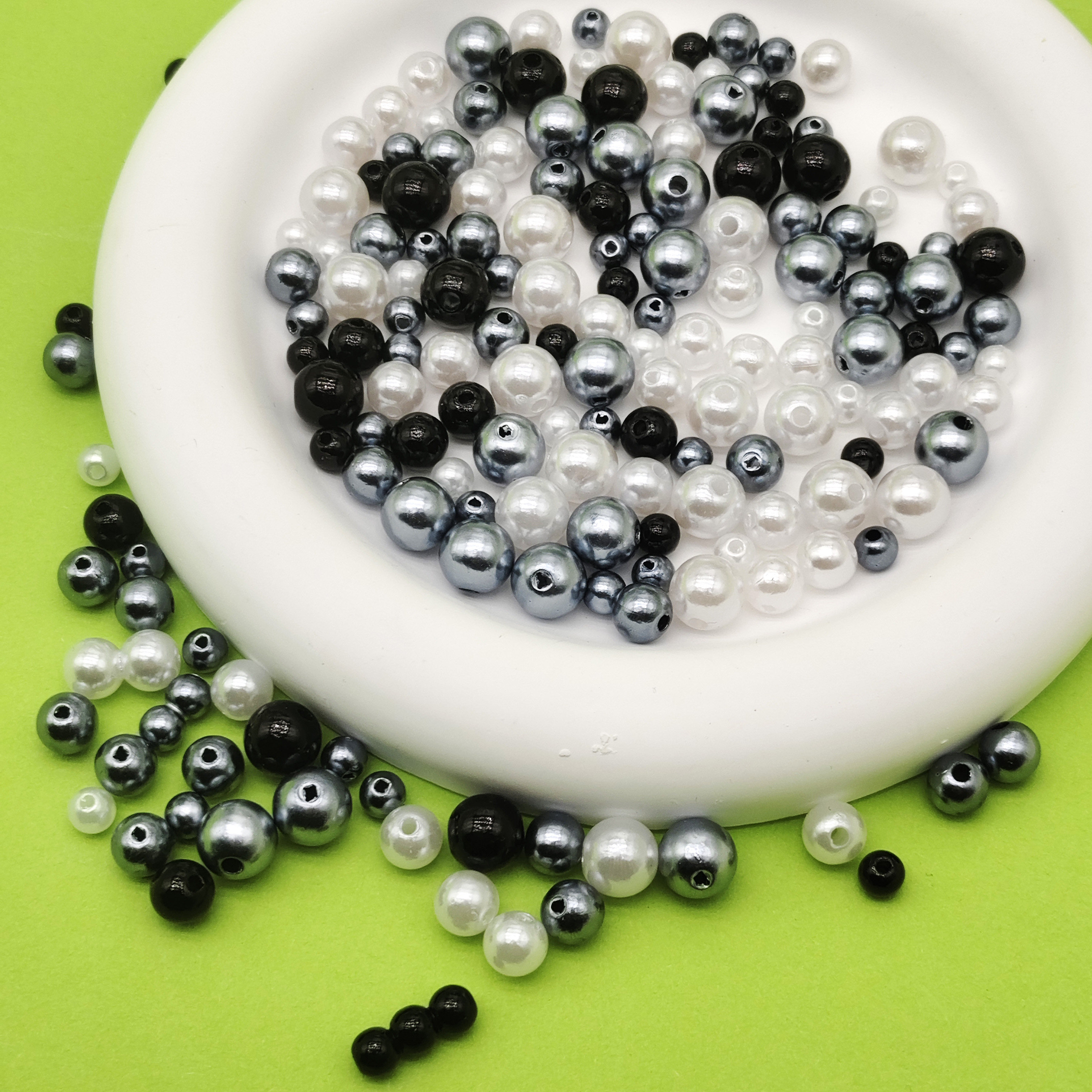 ABS穿孔珍珠DIY耳环手链材料包