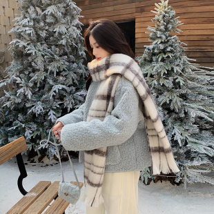 P220 首发现货 8867 甜美羊羔毛外套羽绒服2C233 K329 时尚