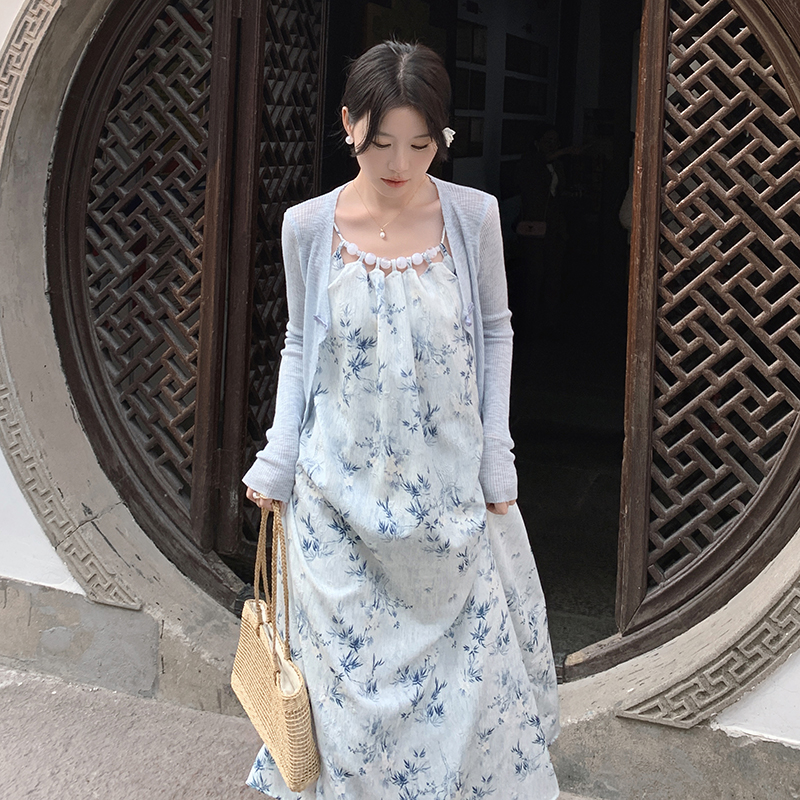 现货 24年春夏款吊带裙+披肩两件套 1C067-8620-p130-K188