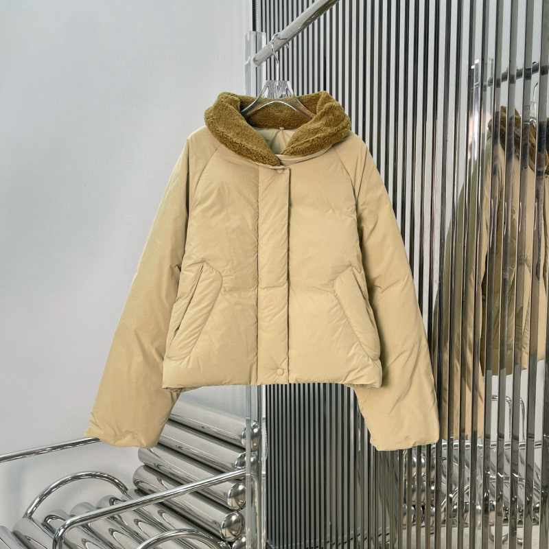 短款保暖秋冬可拆卸毛领极简风羽绒服