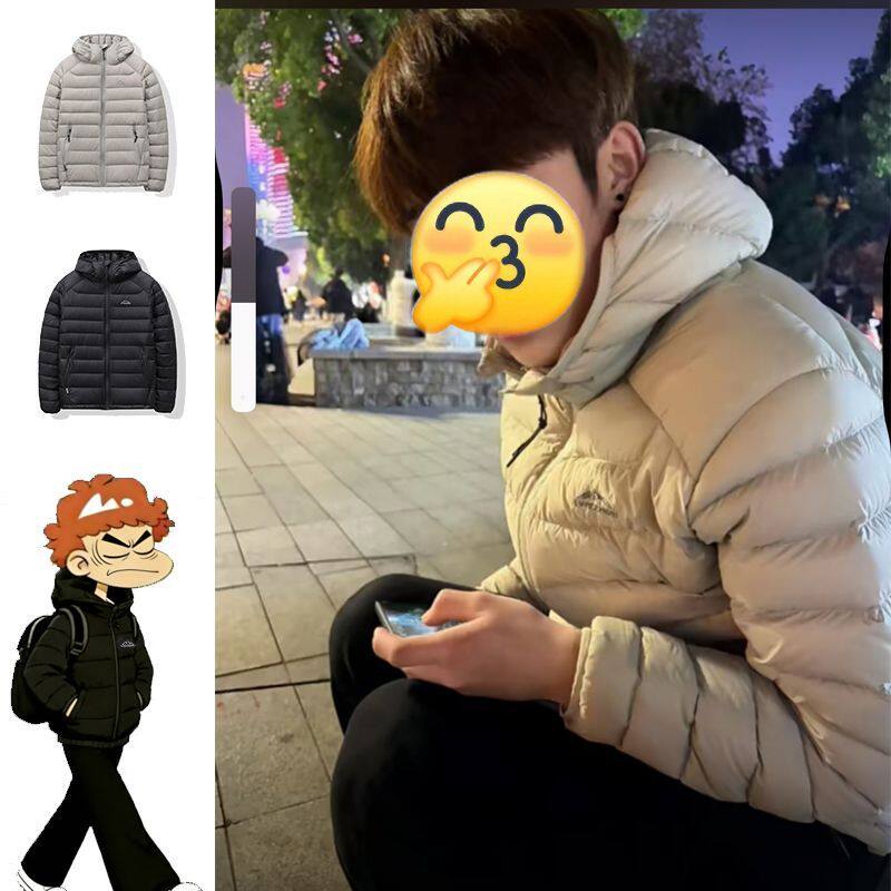 冬季保暖男女款情侣连帽韩系排骨修身可打底棉服外套加厚防寒棉衣