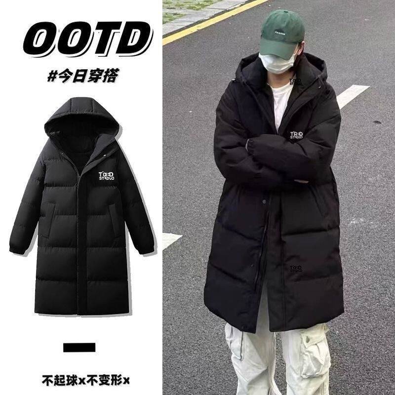 中长款棉服男女情侣款冬季新款加厚防雪棉衣外套男生连帽保暖棉袄