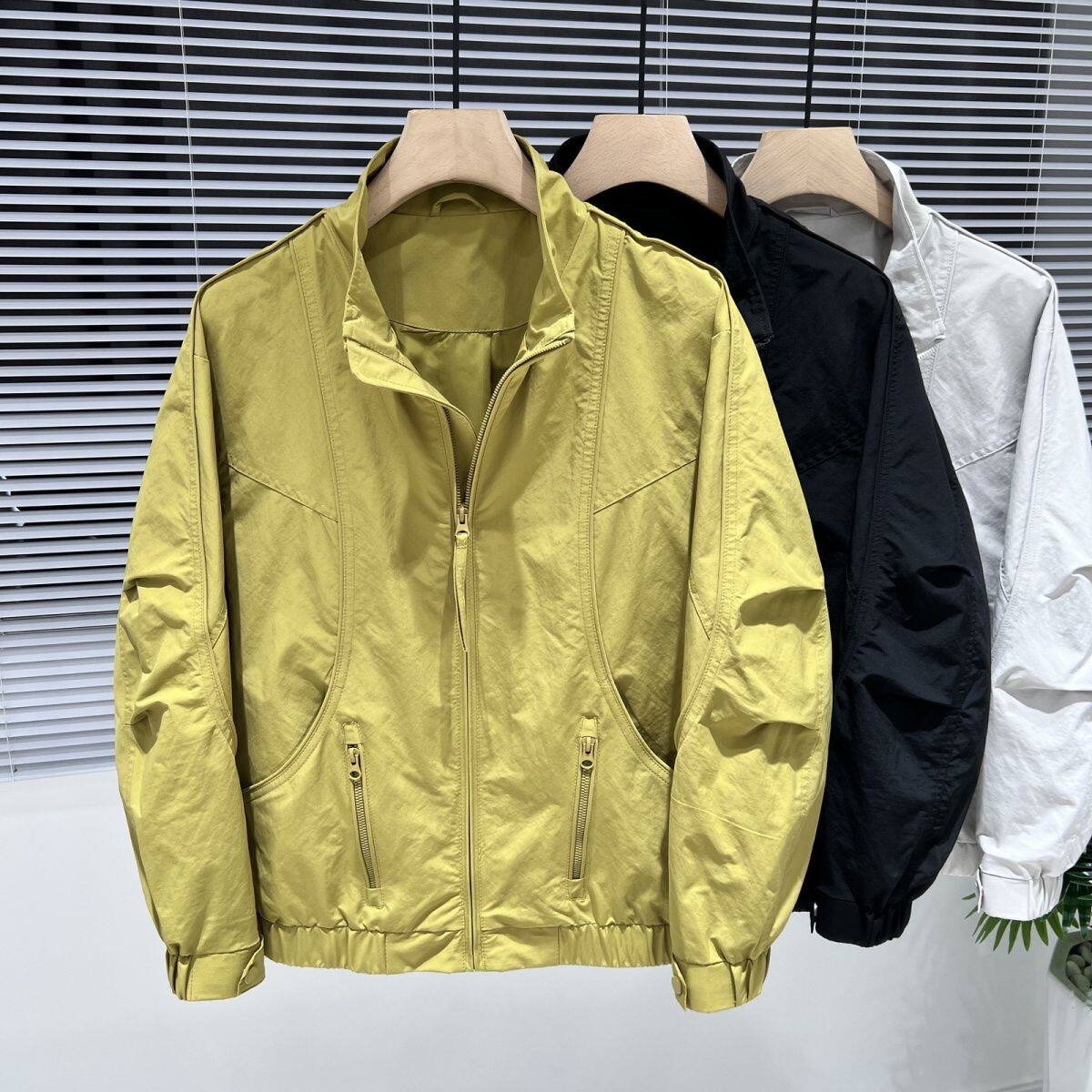 2026春季新款男士休闲立领夹克外套时尚简约青年痞帅短款百搭上衣