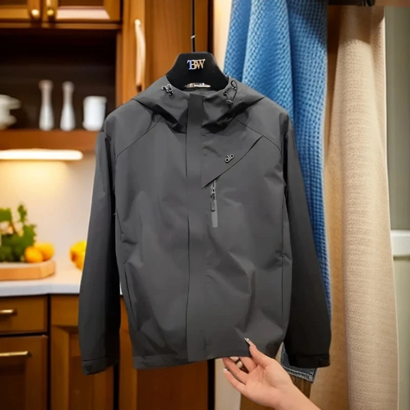 2025新款男士春秋连帽外套商务休闲轻奢潮流上衣爆款夹克时尚男装