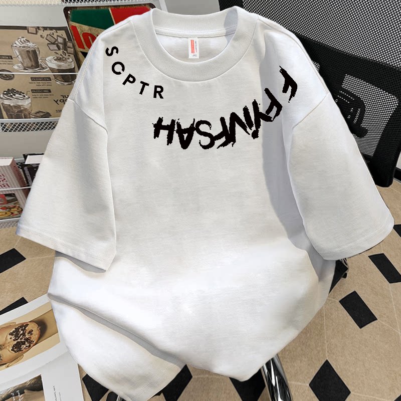 高克数重磅美式高街短袖男女半袖夏季潮牌纯棉情侣款t恤体恤上衣