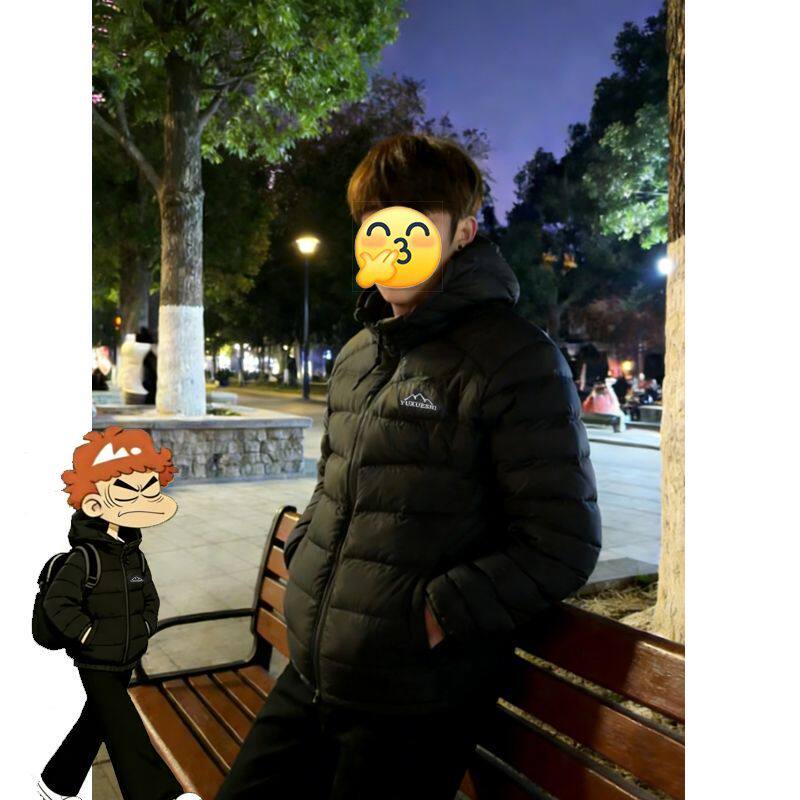 冬季保暖男女款情侣连帽韩系排骨修身可打底棉服外套加厚防寒棉衣