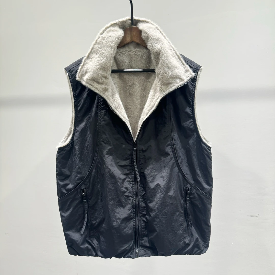 时尚休闲座山雕保暖立领马甲潮牌INS男士秋冬宽松加绒无袖外套