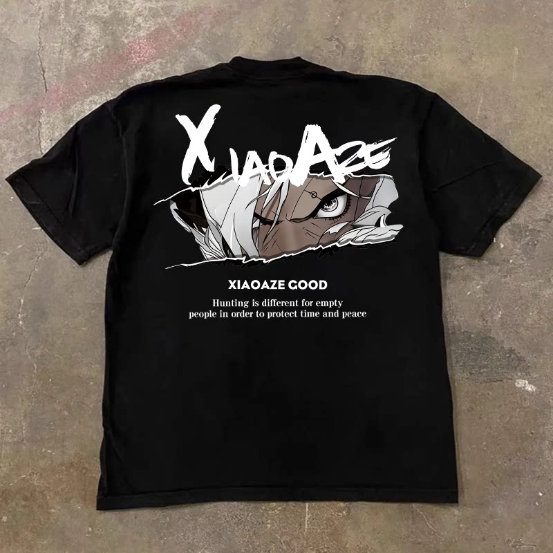 高克数新款美式重磅纯棉短袖T恤男女情侣印花宽松五分袖半袖体恤