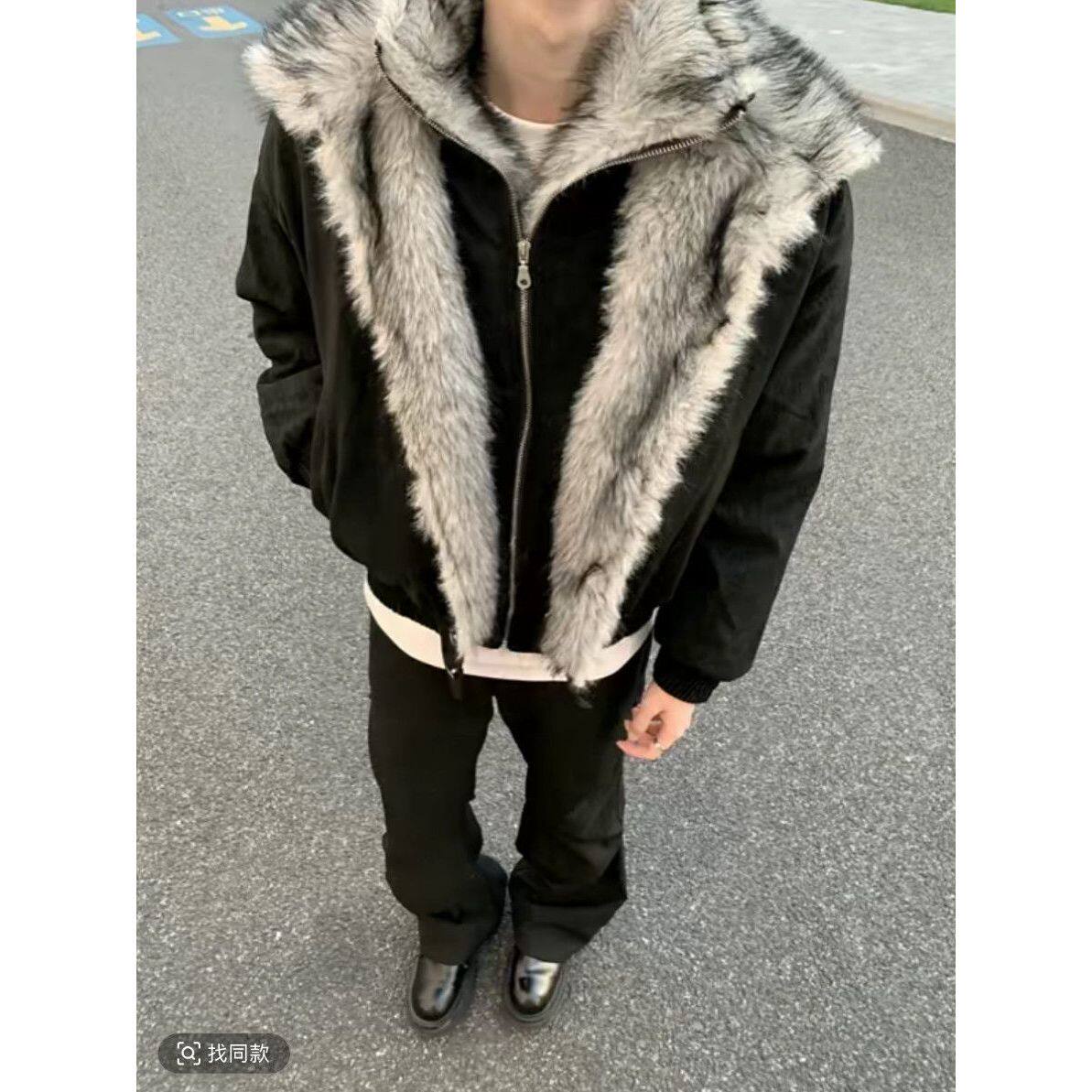 狼王座山雕冬季棉服棉衣男生加厚保暖面包服运动休闲潮牌帅气外套