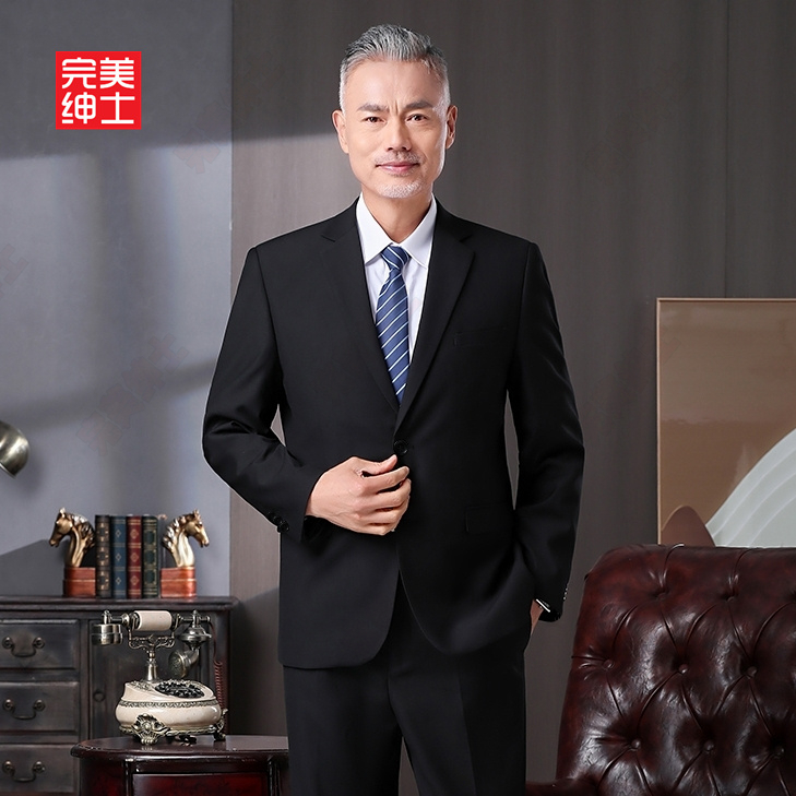 升级款西装男士商务正装职业装外套休闲大码春秋款韩版修身西服男