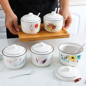 陶瓷调料罐调料盒调味罐家用厨房盐罐白糖罐辣椒油罐猪油罐耐高温