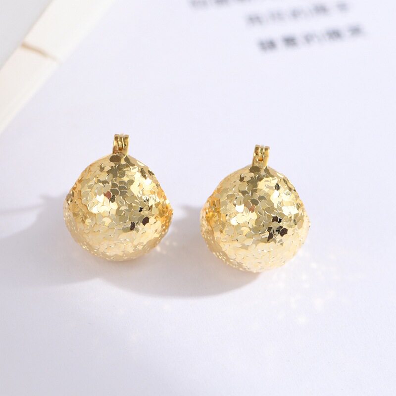 春锋似瀚 s925银镀金耳包个性轻奢碎碎冰小众设计女款耳坠耳饰