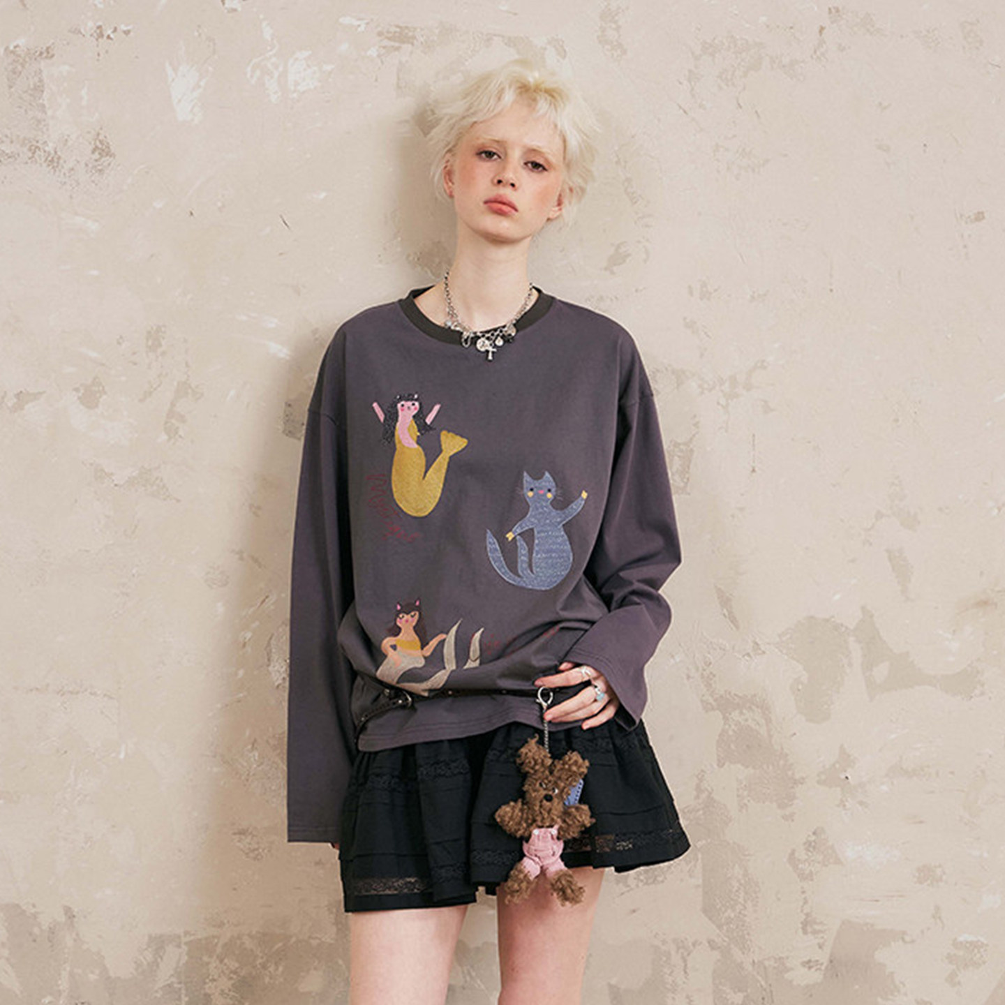 DIDDIMODA 字母T恤/美人鱼T恤/半裙