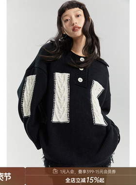 【清仓特惠】DIDDIMODA慵懒の香芋紫色毛衣小众不规则针织衫