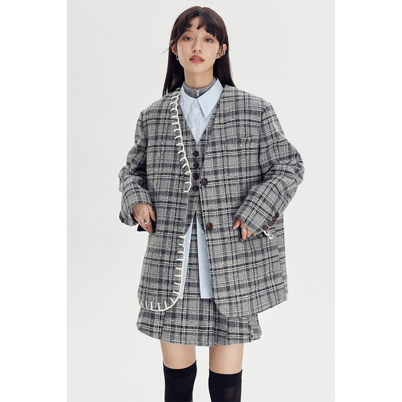 DIDDIMODA 外套/格子半裙